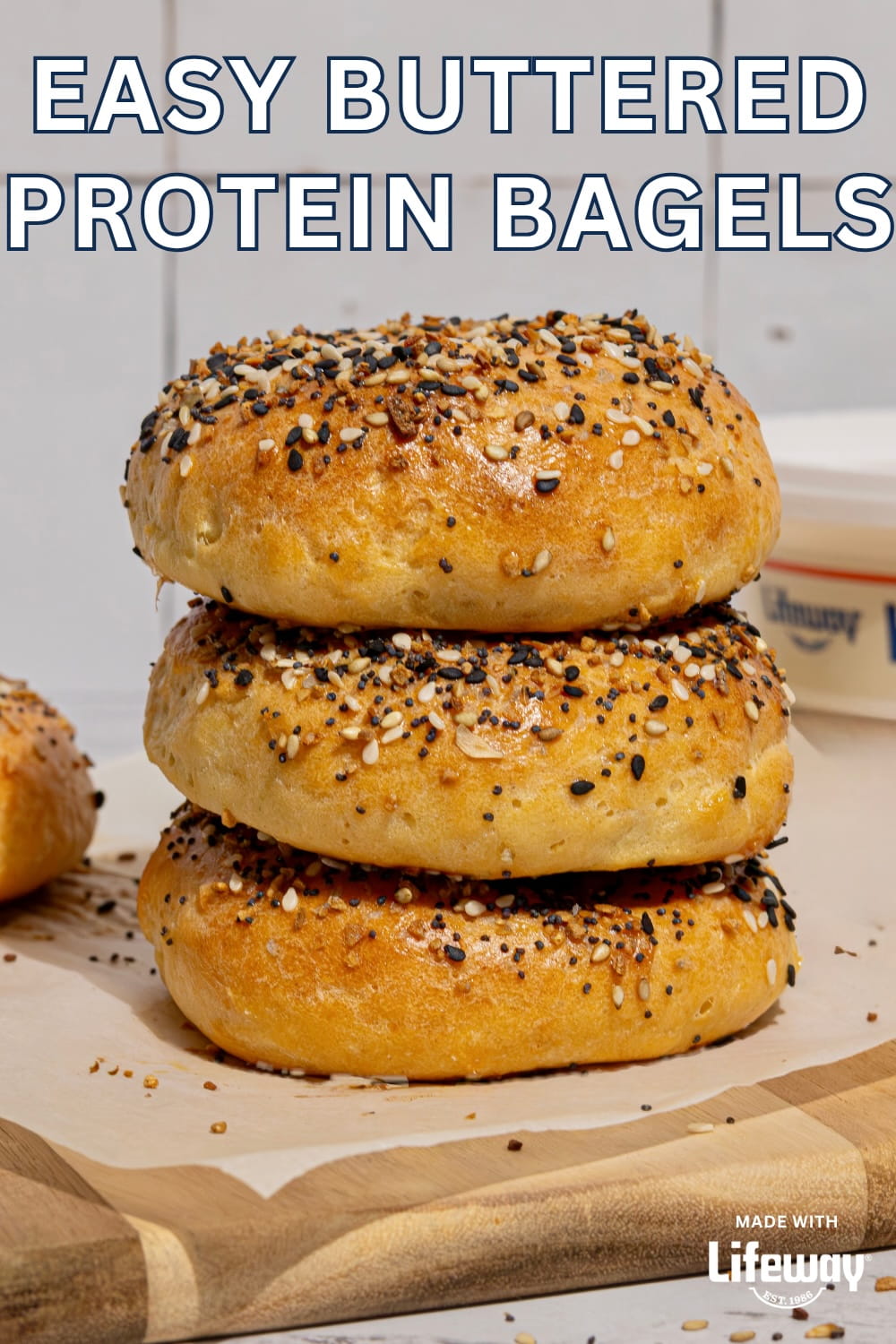 Easy Buttered Protein Bagels