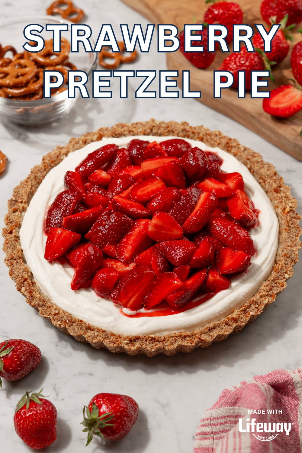 Strawberry Pretzel Pie